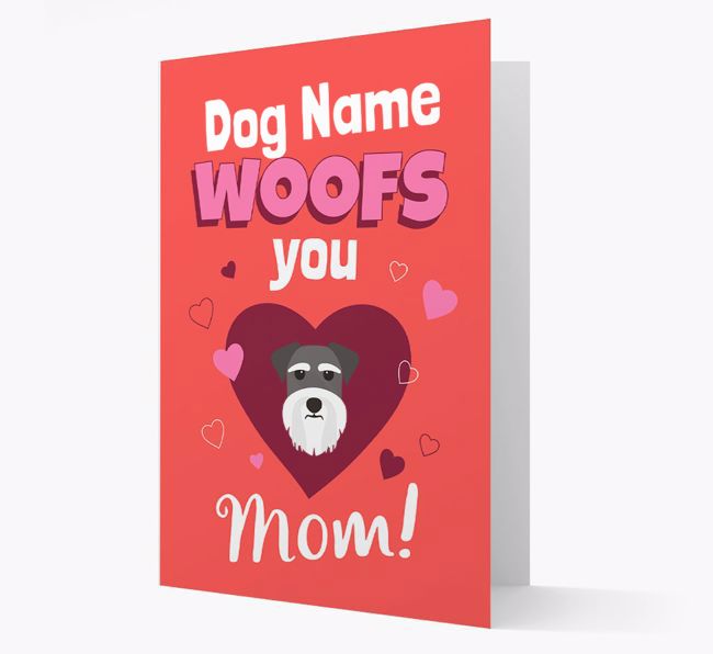 'I Woof You Mom' - Personalized {breedFullName} Card 